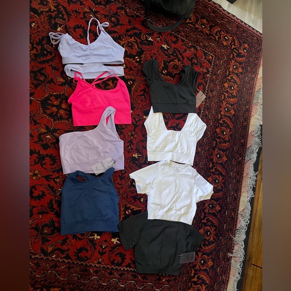 NVGTN Women's Crop Tops - Black, White, Pink, Purple, Blue